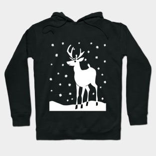 Reindeer in a starry night Hoodie